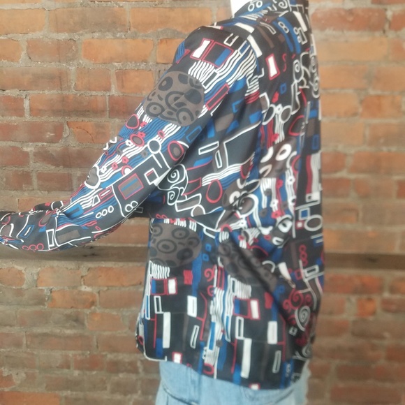 VTG Diane Von Furstenberg Women's Blouse Geometric - Picture 6 of 7